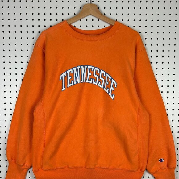 Tennessee Vols Sweatshirt Large Champion Reverse Weave Orange Volunteer Vtg 90s - Picture 2 of 7